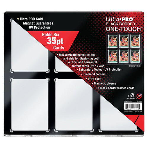 Ultra-Pro: Black Border One-Touch 6-Card Holder