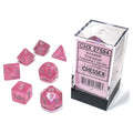 Chessex: Borealis Luminary Pink/Silver Polyhedral 7-Set (#27584)