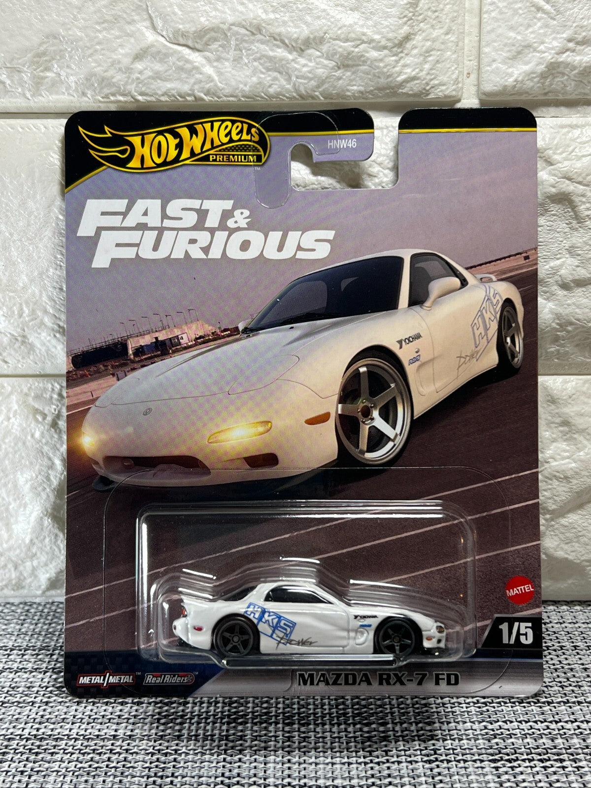Hot Wheels: Premium - Fast & Furious - Mazda RX-7 FD HKS (White) #1/5