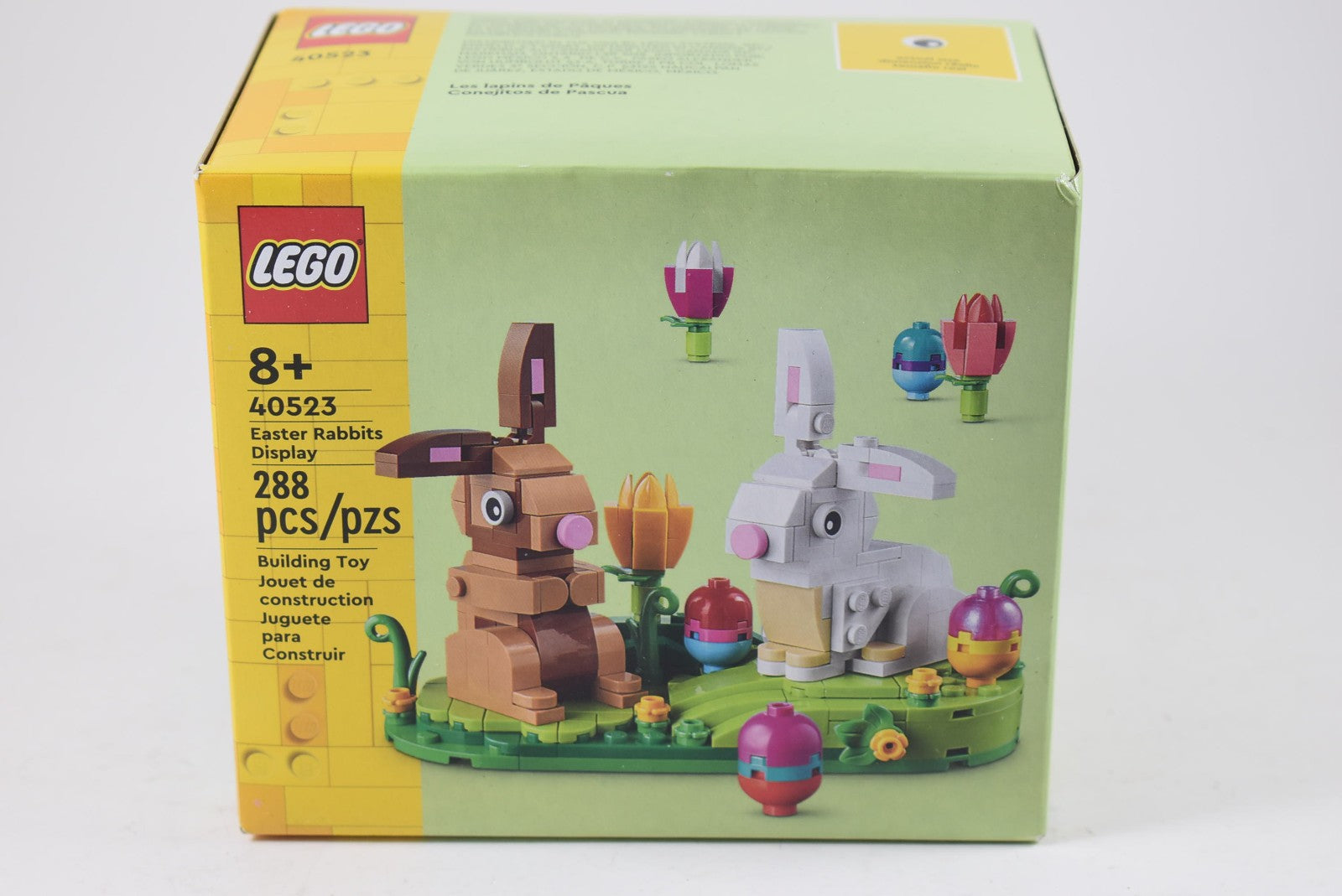 LEGO Easter Rabbits Display 40523 Building Toy Set Colorful Easter Eggs and Tulips Decoration