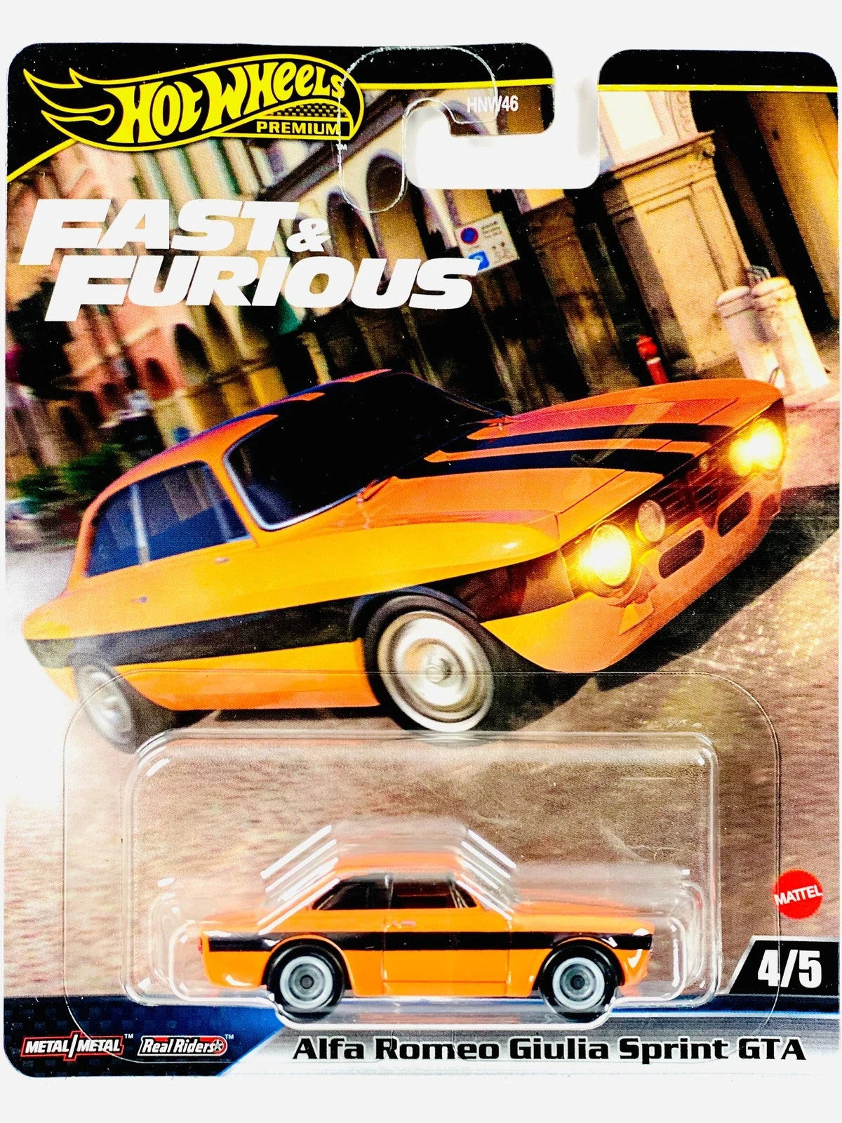 Hot Wheels: Premium - Fast & Furious - Alfa Romeo Giulia Sprint GTA (Orange) #4/5