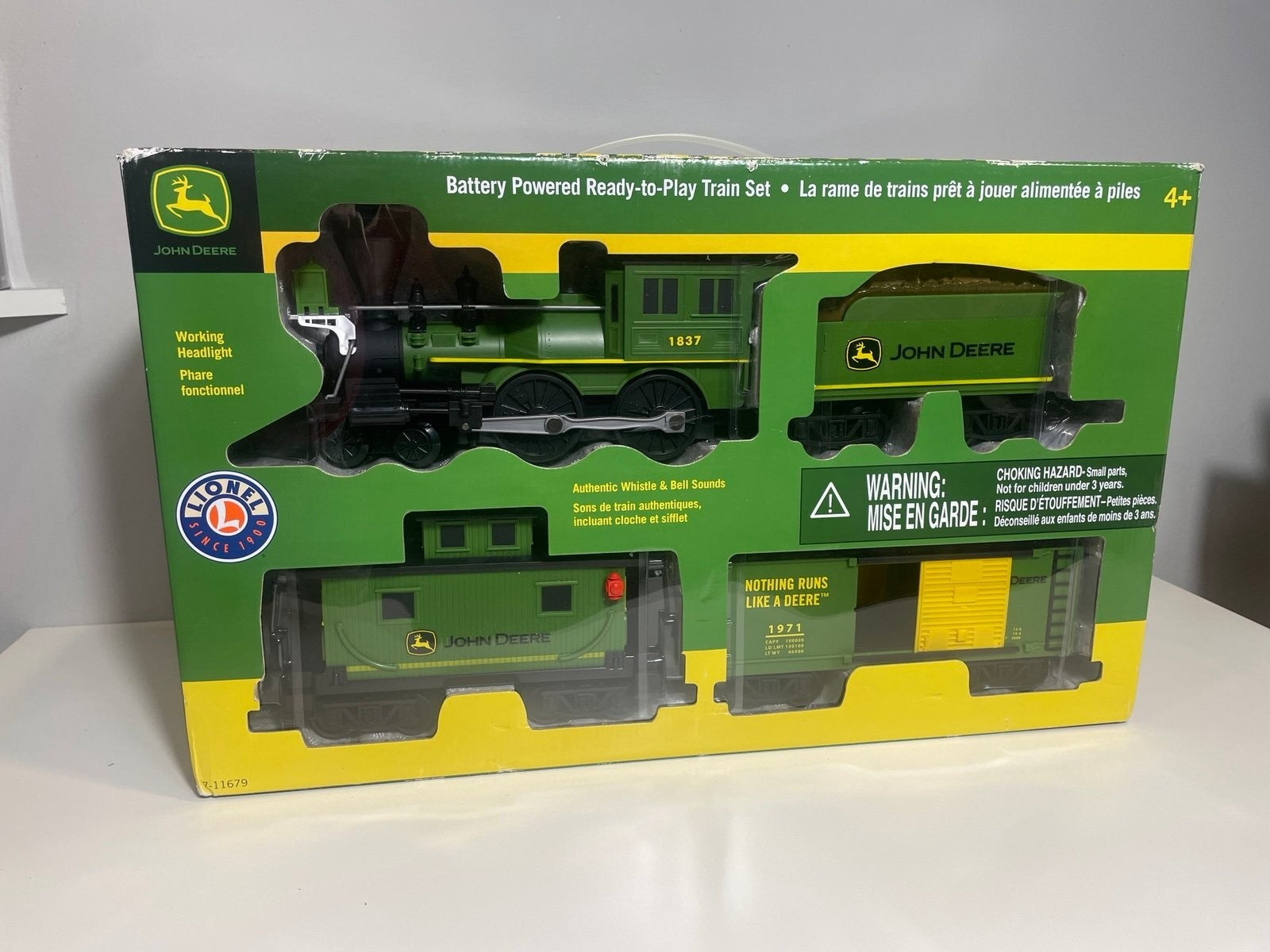 Lionel Ready to Play John Deere with Remote Battery Powered Model Train Set