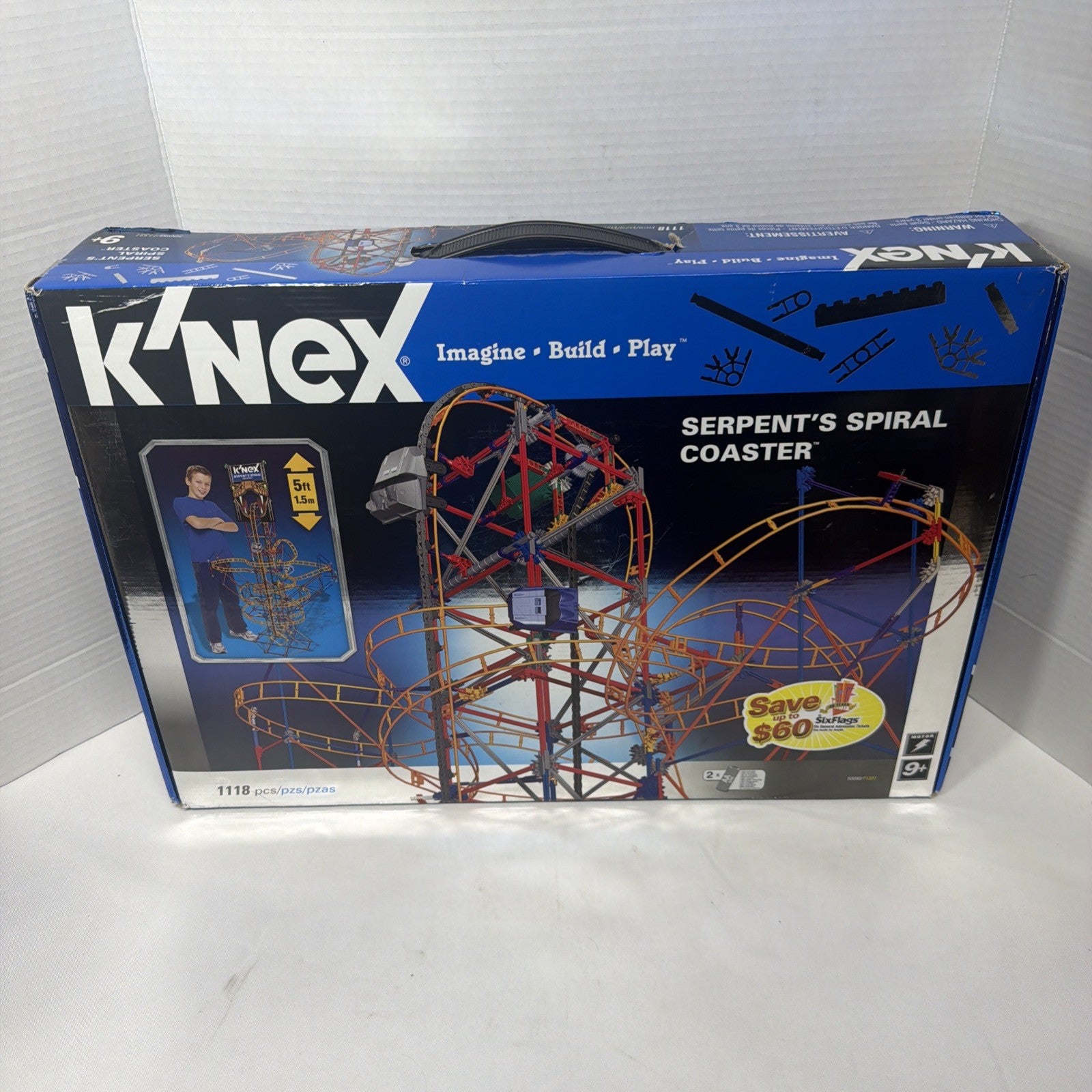 K'nex: Serpent's Spiral Coaster - No Instructions & No Motor - For Parts