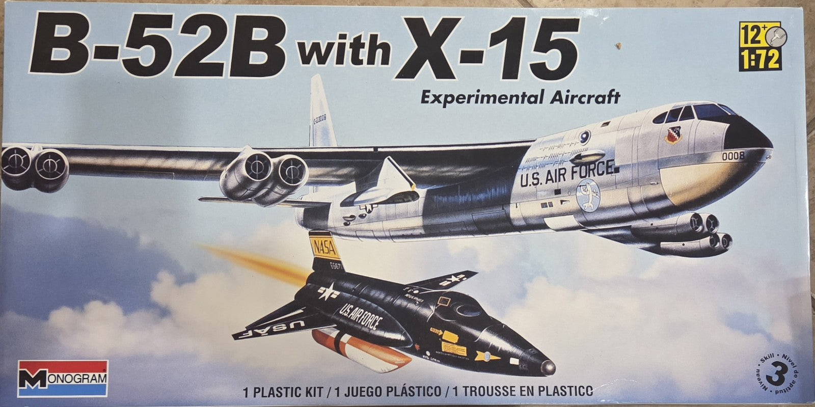 Monogram: 1:72 Scale B-52B With X-15 Experimental Aircraft Model Kit