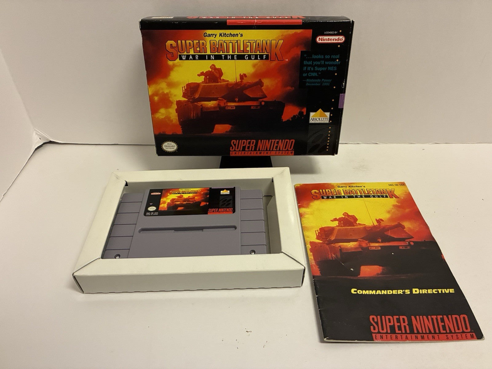 Super Battletank: War in the Gulf (Super Nintendo SNES, CIB)