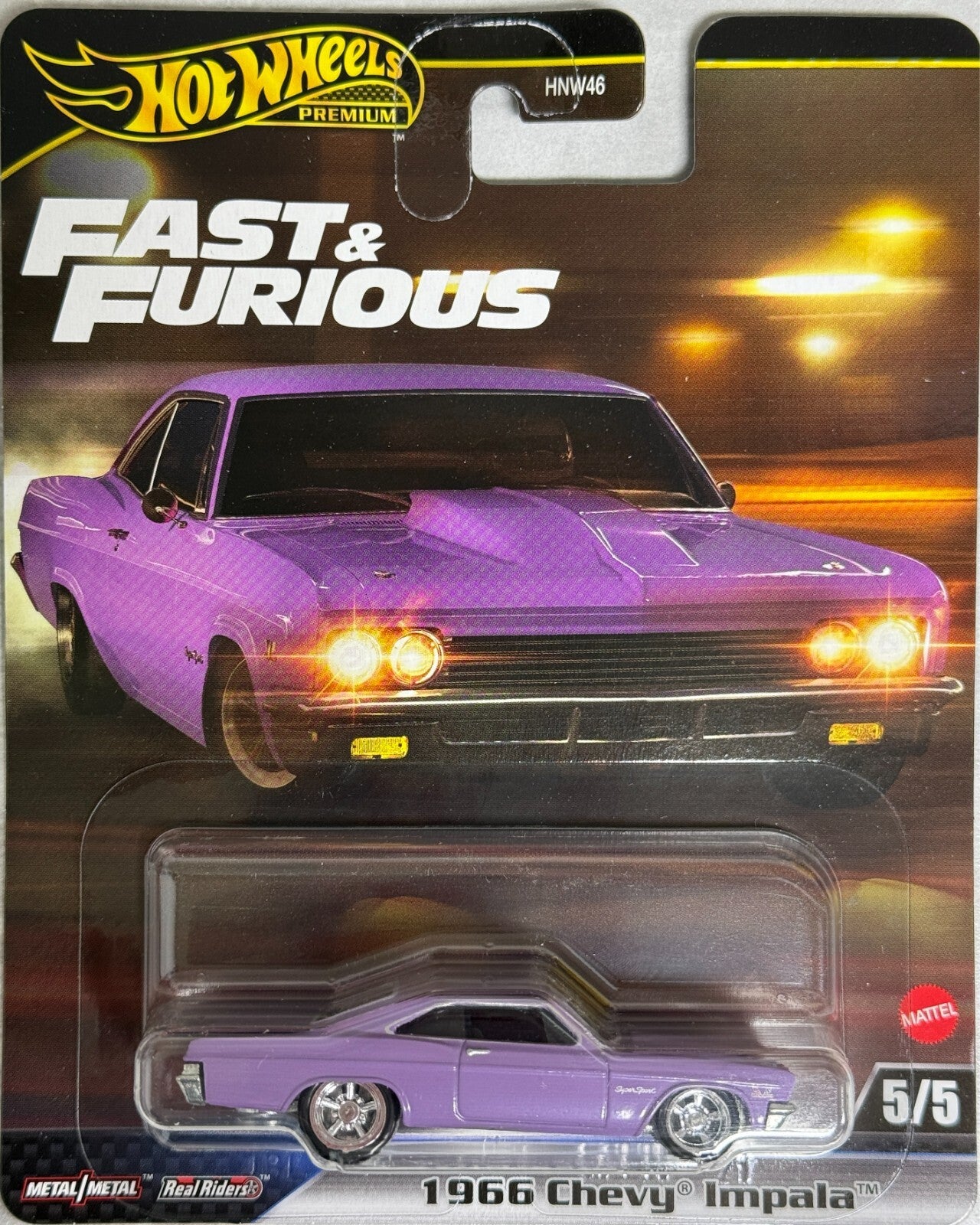 Hot Wheels: Premium - Fast & Furious - 1966 Chevy Impala (Purple) #5/5