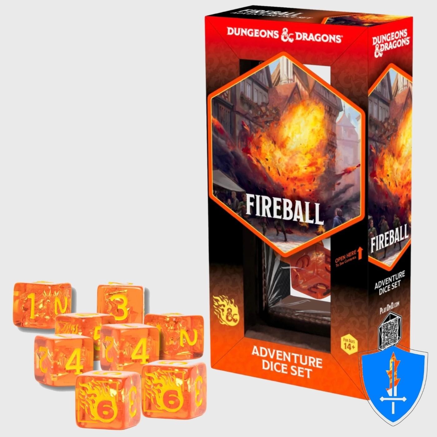Sirius: Dice - 8 D6 Dice Tube - Fireball