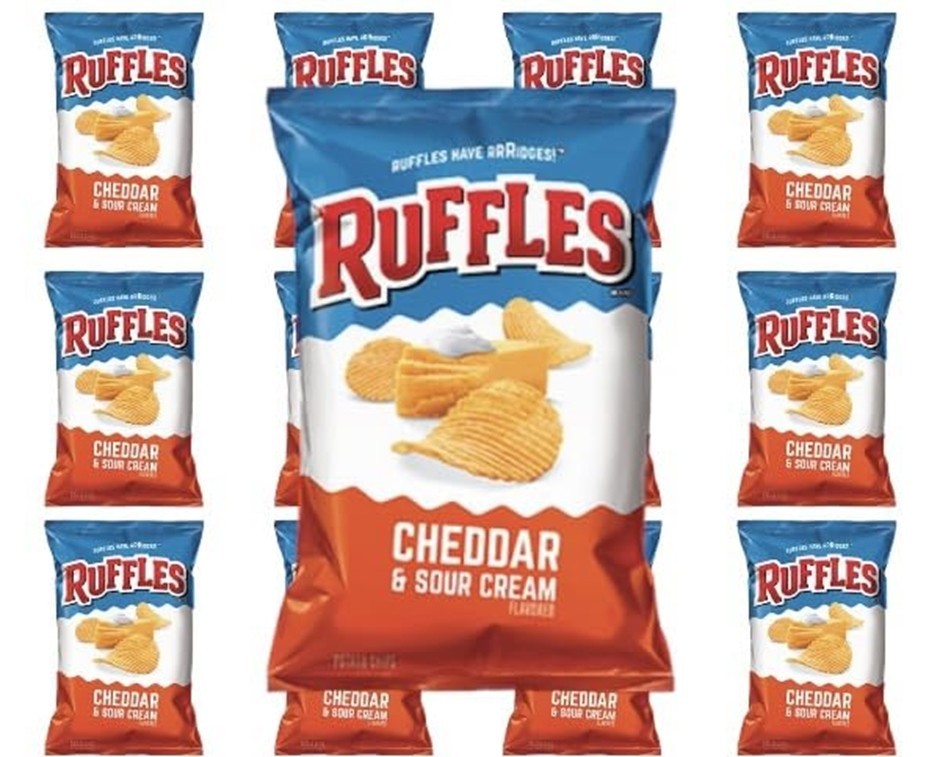 Ruffles: Cheddar & Sour Cream Potato Chips 1 oz Bag