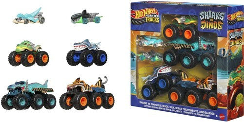 Hot Wheels: Monster Trucks Sharks vs. Dinos Multipack