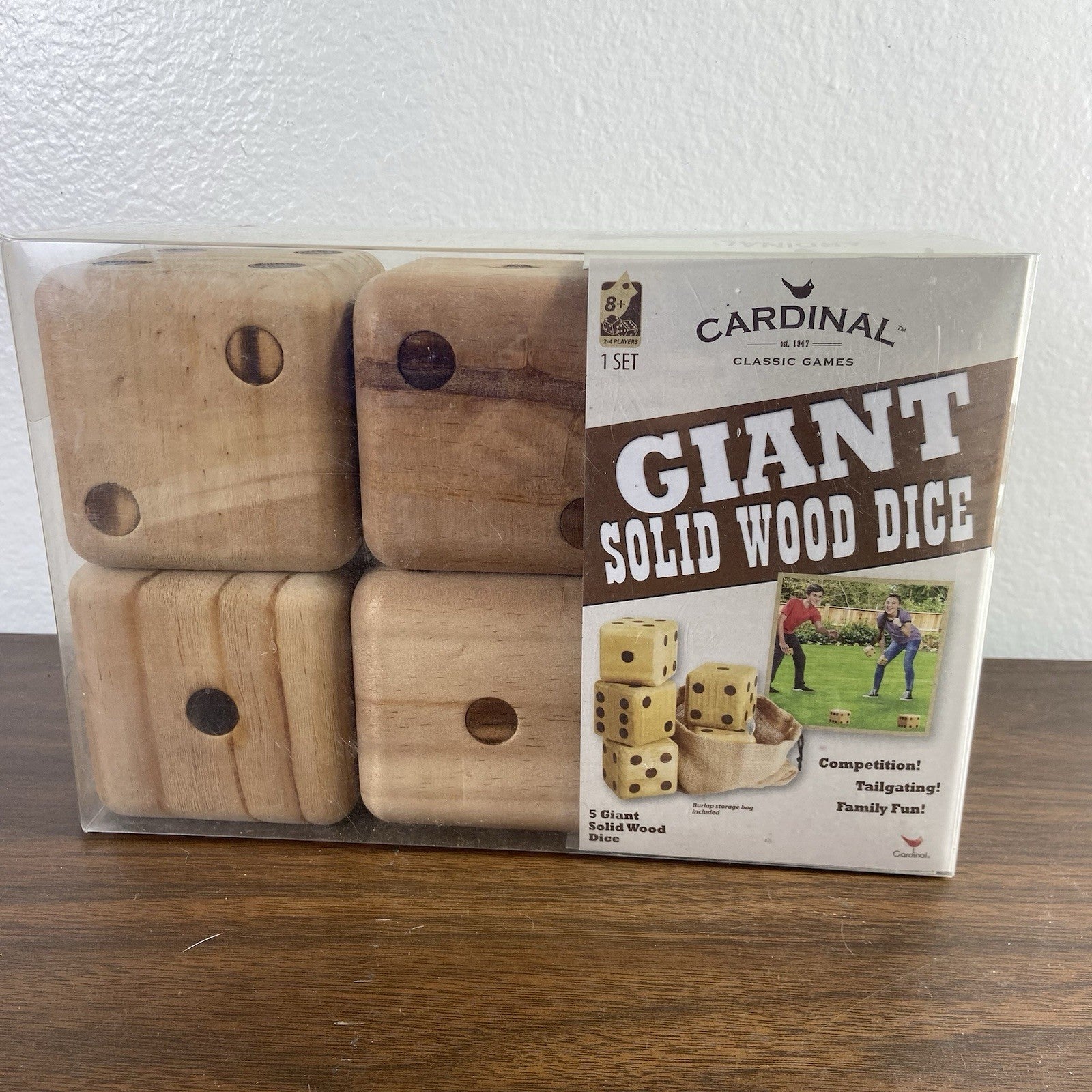 Cardinal Games: 5 Giant Solid Wooden Dice