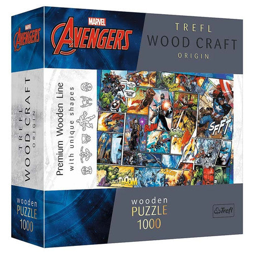 Trefl: Wooden Shaped Puzzle - Marvel - Marvel Comic Universe 1000-Piece Puzzle