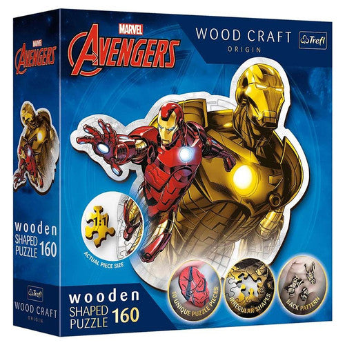 Trefl: Wooden Shaped Puzzle - Marvel - Iron Man 160-Piece Puzzle