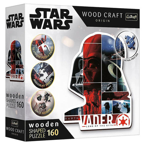 Trefl: Wooden Shaped Puzzle - Star Wars - Darth Vader Head 160-Piece Puzzle
