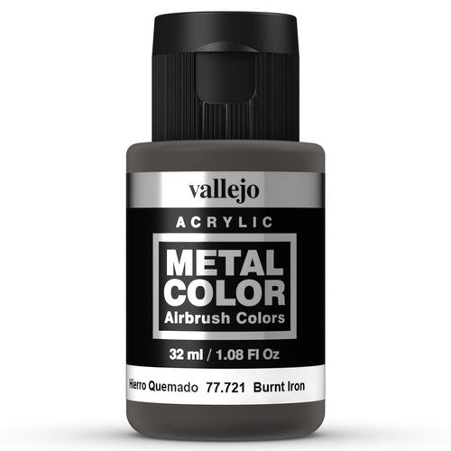 Vallejo: Burnt Iron Metal Color 32ml Bottle Model Paint